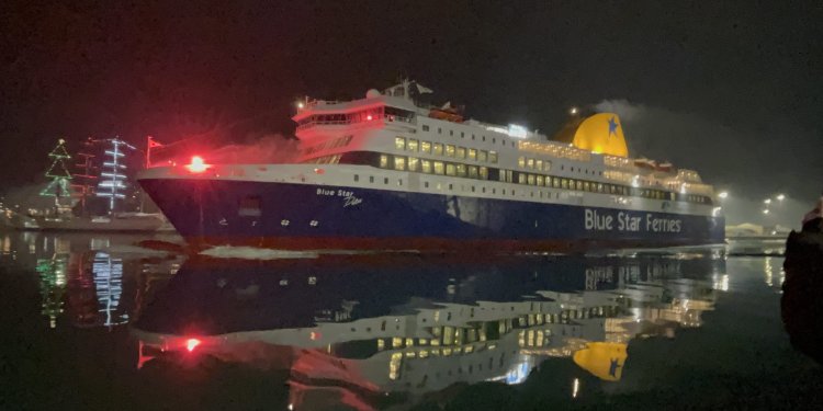 Το Blue Star Delos έκανε ποδαρικό στο λιμάνι του Πειραιά για το 2024 – FANTOMAS.GR