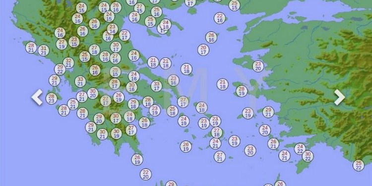 Καιρός: Ερχεται καύσωνας – Οι 7 περιοχές με πάνω από 35°C