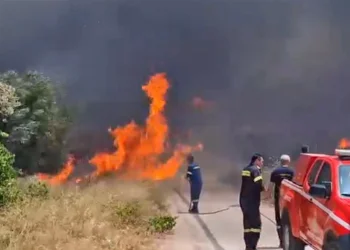 Μπήκε σε σπίτια η πυρκαγιά στη Βάρης – Κορωπίου