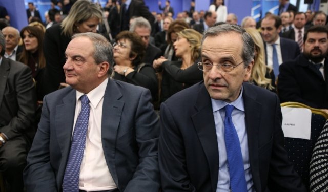 Κοινή εμφάνιση Καραμανλή – Σαμαρά μετά τις ευρωεκλογές Κοινή εμφάνιση Καραμανλή – Σαμαρά μετά τις ευρωεκλογές