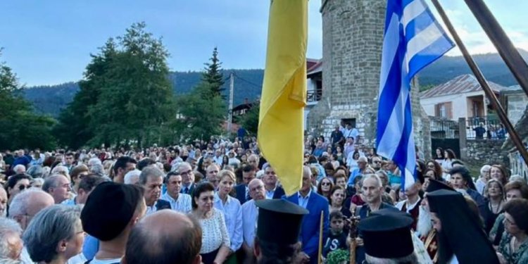 Η Υπουργός Πολιτισμού στα εγκαίνια του ανακαινισμένου Ι.Ν. Μεγάλης Παναγίας στη Σαμαρίνα