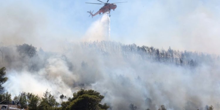 Φωτιά στην Εύβοια – Σηκώθηκαν εναέρια μέσα