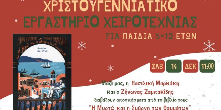 Εθνικό Ιστορικό Μουσείο: Χριστουγεννιάτικο εργαστήριο για παιδιά