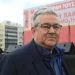 Ο Δημήτρης Κουτσούμπας στη συγκέντρωση των απεργών ναυτεργατών στο λιμάνι της Πάτρας