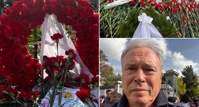 Ο Γιάννης Σγουρος διακριτικά στο πολυτεχνείο Ο Γιάννης Σγουρος διακριτικά στο πολυτεχνείο