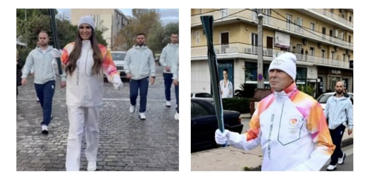 Η Κιμπερλι Γκιλφοιλ και ο Γιάννης Σγουρος μετέφεραν με περηφάνεια την Ολυμπιακή φλόγα