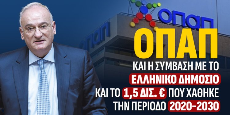 ΑΝΔΡΕΑΣ ΒΟΡΥΛΛΑΣ – O ΟΠΑΠ η ΣΥΜΒΑΣΗ με το Ελληνικό Δημόσιο και το 1,5 ΔΙΣ που ΧΑΘΗΚΕ την περίοδο 2020-2030 ΑΝΔΡΕΑΣ ΒΟΡΥΛΛΑΣ – O ΟΠΑΠ η ΣΥΜΒΑΣΗ με το Ελληνικό Δημόσιο και το 1,5 ΔΙΣ που ΧΑΘΗΚΕ την περίοδο 2020-2030