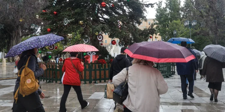 Μεγάλη πιθανότητα για βροχερά Χριστούγεννα – Αστάθεια έως την Πρωτοχρονιά