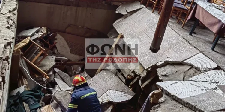 Κομοτηνή: Υποχώρησε το ξύλινο δάπεδο ταβέρνας – Τραυματίστηκαν πελάτες