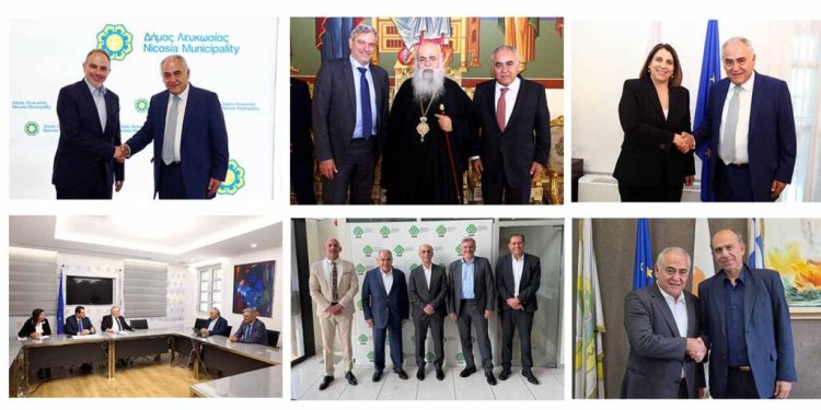 Σημαντικές επαφές του Γ. Χατζηθεοδοσίου στην Κύπρο με στελέχη της κυβέρνησης, φορέων επιχειρηματικότητας, τον Αρχιεπίσκοπο και Δημάρχους