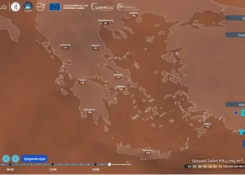 Σε εξέλιξη το επεισόδιο μεταφοράς σκόνης στη χώρα – Από αύριο βράδυ σταδιακή ύφεση