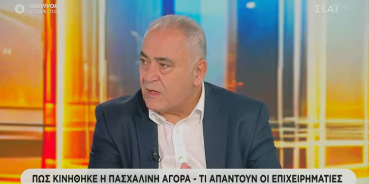 Γ. Χατζηθεοδοσίου στον ΣΚΑΪ για έρευνα ΕΕΑ που καταγράφει συρρίκνωση των πωλήσεων κατά την πασχαλινή περίοδο