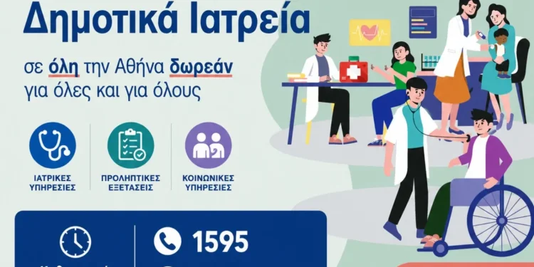Κλείστε το επόμενο ραντεβού σας στα δημοτικά ιατρεία του Δήμου Αθηναίων στο 1595