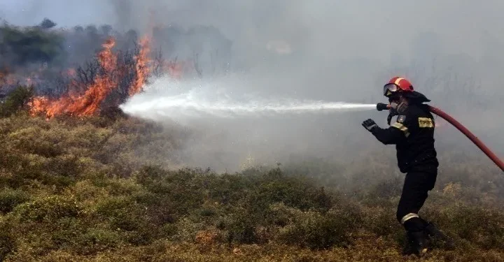Φωτιά στη Σητεία της Κρήτης – Μήνυμα από το 112