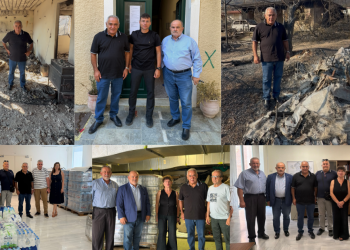 Στο πλευρό των πυρόπληκτων το Ε.Ε.Α.: Επίσκεψη σε πληγείσες περιοχές – 40.000 μπουκάλια εμφιαλωμένου νερού στον Δήμο Μάνδρας, στήριξη και στον Δήμο Χαϊδαρίου