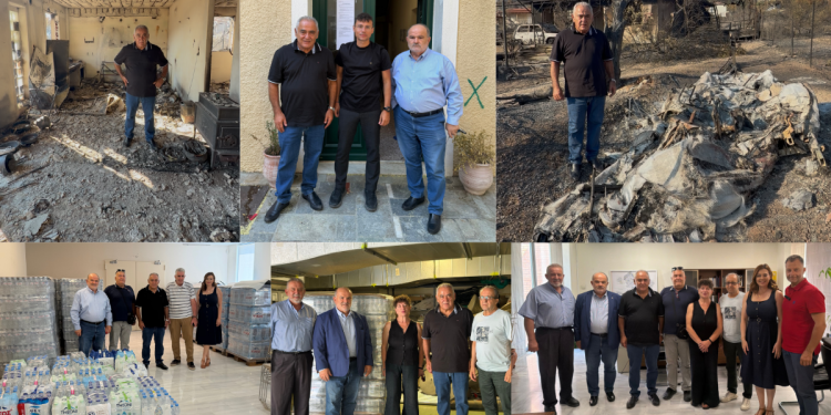 Στο πλευρό των πυρόπληκτων το Ε.Ε.Α.: Επίσκεψη σε πληγείσες περιοχές – 40.000 μπουκάλια εμφιαλωμένου νερού στον Δήμο Μάνδρας, στήριξη και στον Δήμο Χαϊδαρίου